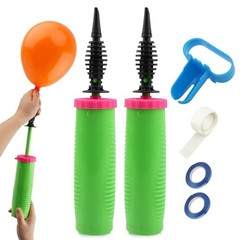 2Pack Balloon Pump Handheld,Dual Action Manual Air Inflator for green