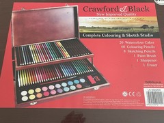 CRAWFORD & BLACK ARTISTS WATERCOLOURS & PENCILS BOX NEW AND SEALED