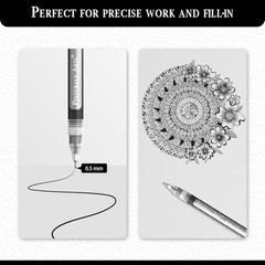 Pinturale Arts Extra Fine Tip Paint Pen | Set 4 Paint Pen Extra Fine Tip Black