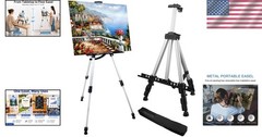 Lightweight Aluminum Display Easel Stand – Adjustable 17-66″