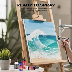 Airbrush Paint 7 Colors Set Plastic Wood Acrylic Ready To Spray 20ml Kit