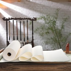 Eorbow Chinese Calligraphy Xuan Paper, 14In x 328Ft Thicken Roll Pack White