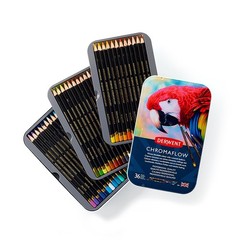 Chromaflow Colored Pencils 36 Tin, Set of 36, 4mm Wide Core, Multicolor, Smoo…