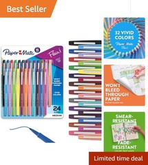 Assorted 24 Pack of Medium Point Flair Pens – Bright Colors for Creative Use
