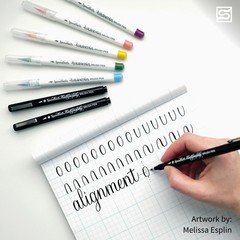 12 PCS HandLettering Brush Marker Set Professional Drawing Calligraphy Art
