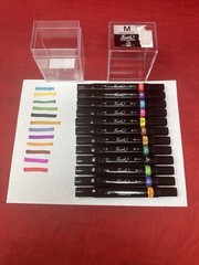12 ShinHan Art Marker Set Touch Twin Tip Fine & Broad Main Colors
