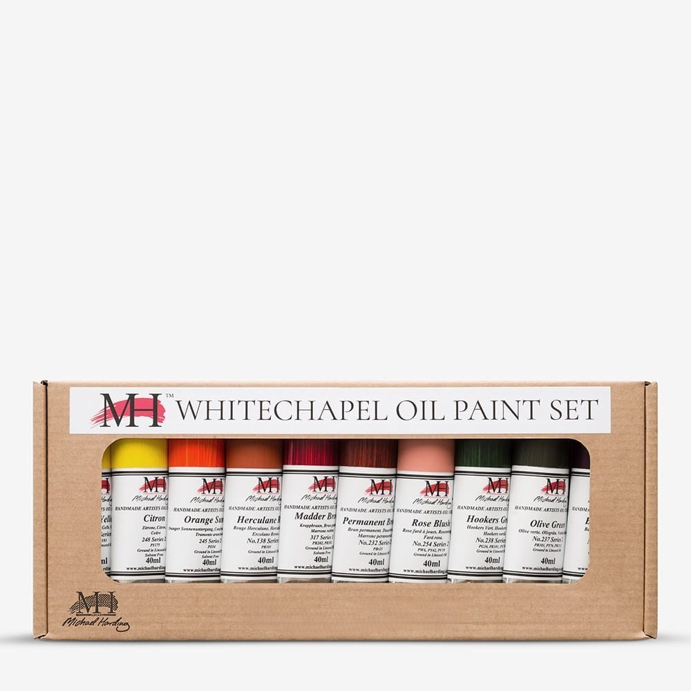 Michael Harding Artist Oil Paint Set Whitechapel 10 x 40ml Tubes