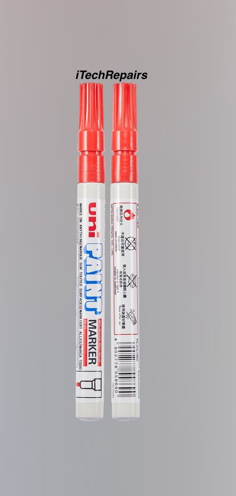 5 Quantity ART PX-21L Uni-Paint Oil-Based Permanent Marker 0.8-1.2mm RED Sealed
