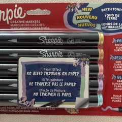 Sharpie 5-Count Water-Based Acrylic Markers Earth Tones No Bleed On Paper New