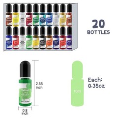 Alcohol Ink Set – Vibrant Colors High Concentrated Alcohol-Based Ink, Concent…