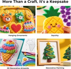3D Magic Foam Texture Painting Kit 75 Pcs Puff Paint Art Supplies Kids W/ 24