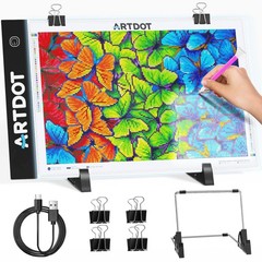 ARTDOT A4 LED Light Pad for Diamond Painting Kits Adults, USB A4, Black