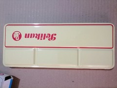 PELIKAN watercolor set 735/12 opaque colours tin box, GERMANY vintage new unused