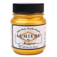 Metallic Gold Fabric Paint 2.25oz for Leather, Canvas, Paper, Wood – Lightfast