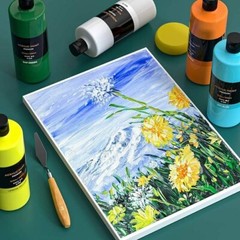 Juego de pintura acrílica de gran volumen de 14 colores (16,9 oz, 500 ml) Rich.