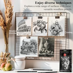 Sketch Pencils 12-Piece Set (4H – 6B) – Perfect for Shading & Drawing