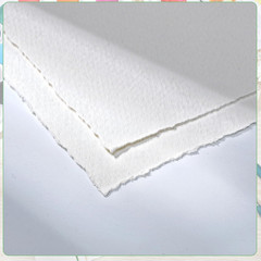 50 Sheets Deckled Edge Paper 4 X 6Inch, 160 GSM Handmade Paper Rough/Textured Wa