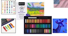 50-Piece Soft Pastels Set – 48 Colors + 2 Extras, Perfect for Blending & Shading