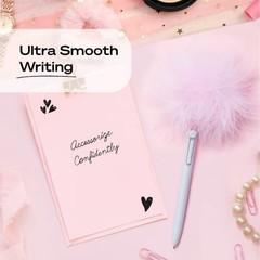 uniball The Elle Pen Set, Zento Gel Pens with Pink 4 Count (Pack of 1) Black