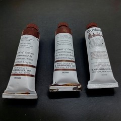 Lot E: Vintage Unused Grumbacher PreTested Oil Paint Terra Rosa x1 Indian Red x2