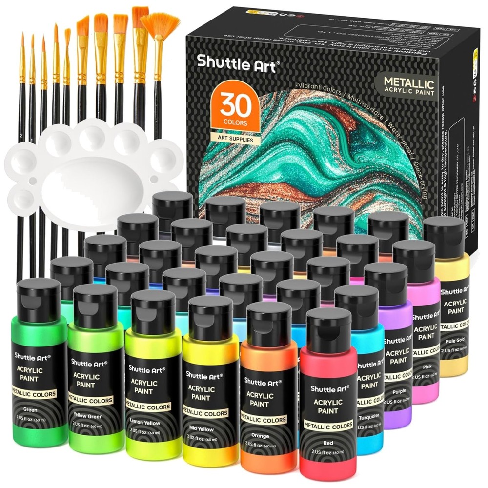 High Viscosity Metallic Paint – Artist Grade, 60ml Bottles