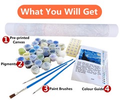 Paint by Number Kits, Van Gogh Oil Painting Art Works DIY 40x50cm, Olive Tree