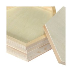 Unfinished Wooden Panels for Painting, Blank Wood Hexagon Framed Boards for C