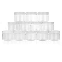 Healthy Packers Slime Containers with Water-tight Lids (8 oz, 12 Pack)