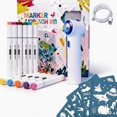 Marker Airbrush & Graffiti Pen Set: Rechargeable Electric Spray Art Kit with …