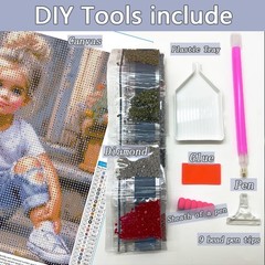 AMORARS Diamond Painting Kit for Adults – Dog 30x30cm, Multicolour