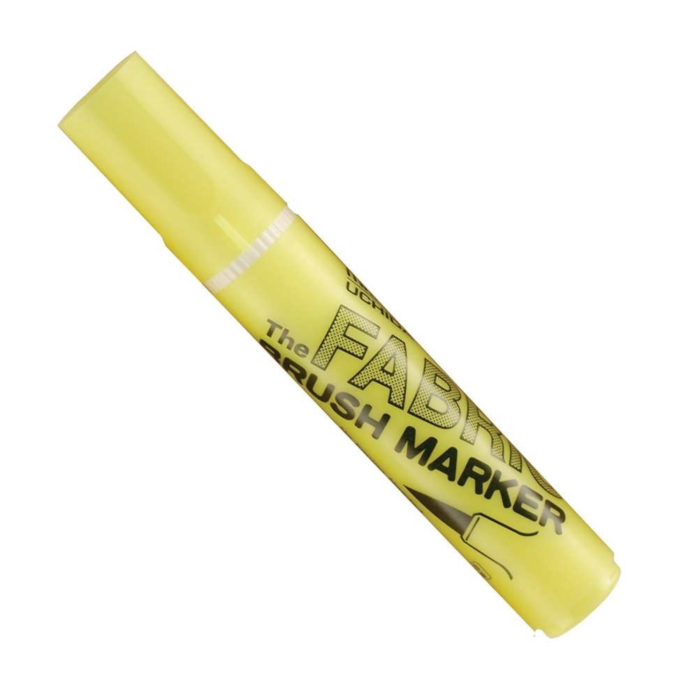 722-C-F5 Marvy Fluorescent Yellow Fabric Brush Point Marker 1 Count