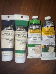Liquitex Acrylic Artist Colors 4 Payne’s Gray Emerald Permanent Hooker’s Green