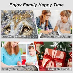 Aicomeon Lion Diamond Art Kits for Adults – 5D 12×12 inch, Multicolored