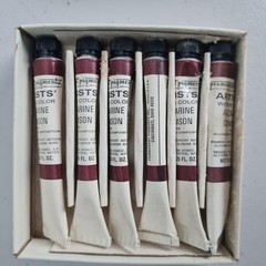 Vintage Permanent Pigments Artists Watercolor Set Lot 9 Boxes 54 Tubes USA AS IS