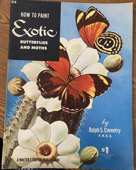 Vintage How to Paint Exotic Butterflies Mag. Walter Foster Art Paint Manual