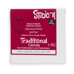 Studio 71 White Stretched Canvas Size 6×6 8×8 Available
