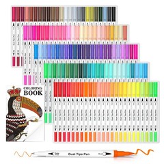Lelix 120 Colors Dual Tips Brush Pens Art 1 Count (Pack of 120), 120