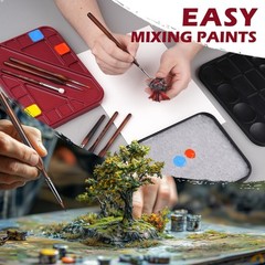 Wet Palette for Miniatures with 11 Brushes, Palette Paper, Sponges