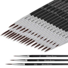 30Pc Miniature Detail Paint Brush Set, 3rd Generation Tiny Liner Brushes, 3 Size