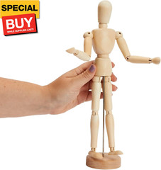 2 Pack Posable Figure Wooden Art Mannequin – 12 Inch Drawing Figure & Wooden Hum