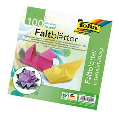 Global Art 8920 Folia Solid Origami Paper x 8-inch 100 kg-Assorted Colors, Squar