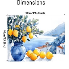 Lemon Painting By Numbers Kit Embroidery Cross Stitch Wall Art Decor DIY
