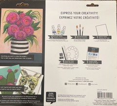 Brea Reese Acrylic Paint Kit-22 Pc.Set With 3 Brushes,Canvas Panel,Project Guide