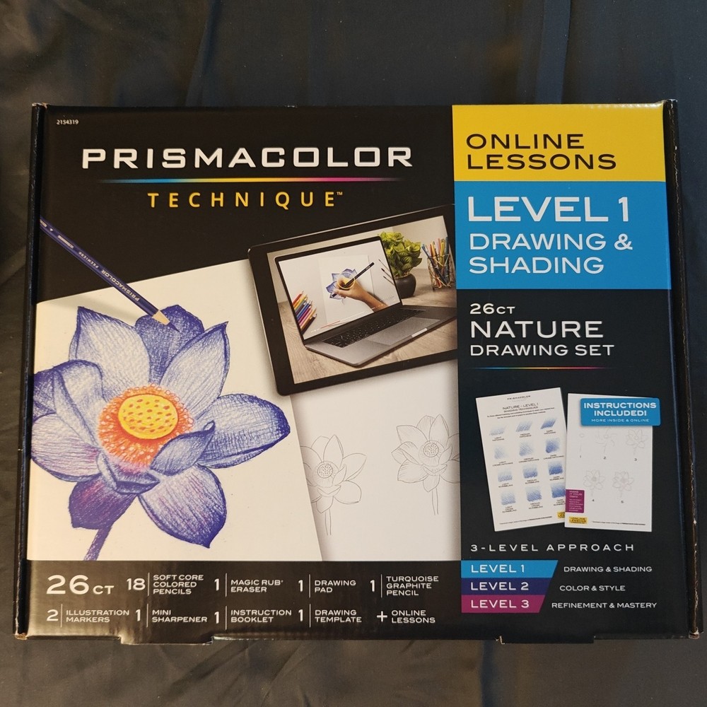 Prismacolor Technique 26ct NATURE Drawing Set -Level 1 Drawing & Shading-new