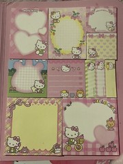Sanrio Hello Kitty 11 Differnt Sticky Post It Notes Unique Set Paper School New