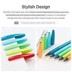 12 PCS Plus Pen S Felt Tip Pens Fine Point 0.4mm Assorted Colors Calligraphy