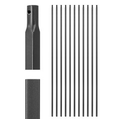 Staircase Balusters 11 Pack, 44 Inch Durable Carbon Steel Stair Balusters, 0…