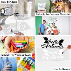 Welcome Letter Stencils for Painting on Wood Canvas and More – Reusable Large…