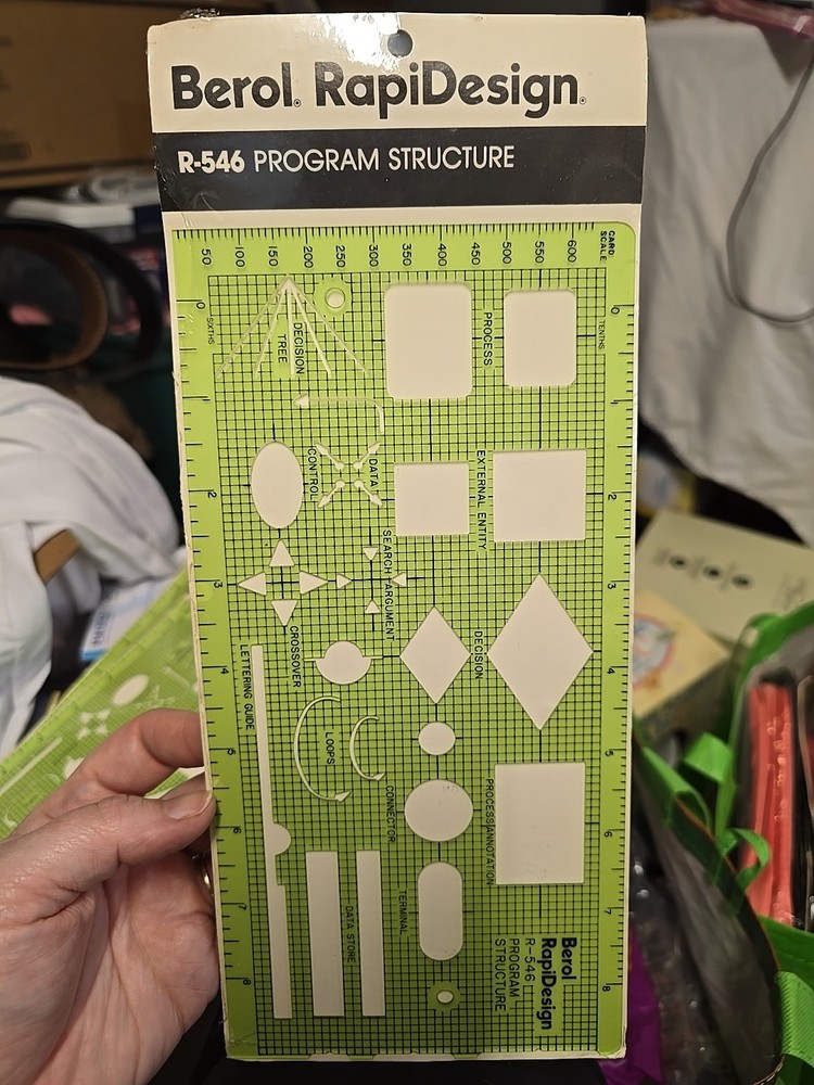 Berol RapiDesign Template R-546 Program Structure Template NIP Sealed