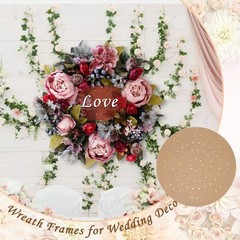9 PCS 10 Inch Wreath Boards with Holes, Wood Board Forms with 100 Nylon Ties,…